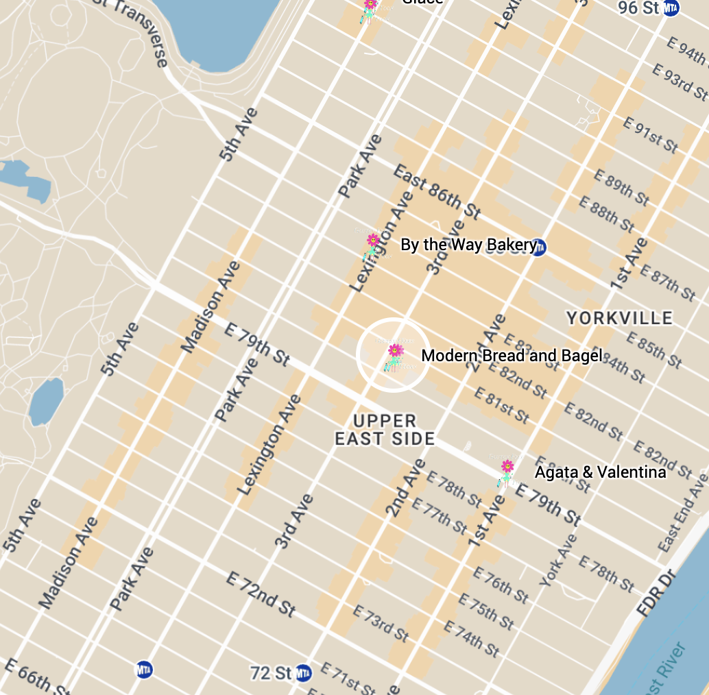 Modern Bread and Bagel Map Modern Bread and Bagel Map