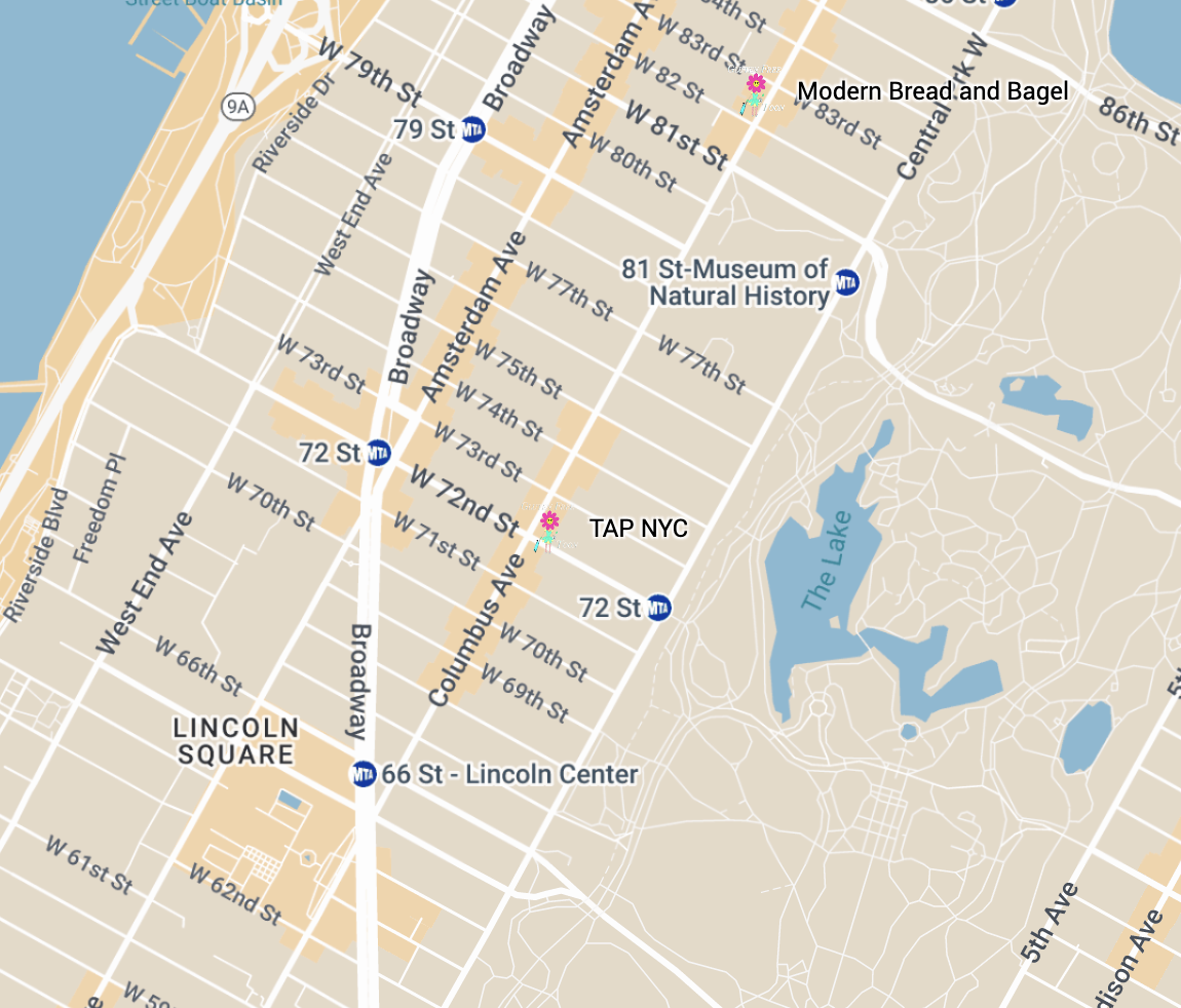 TAP Brazilian Café Map TAP Brazilian Café Map