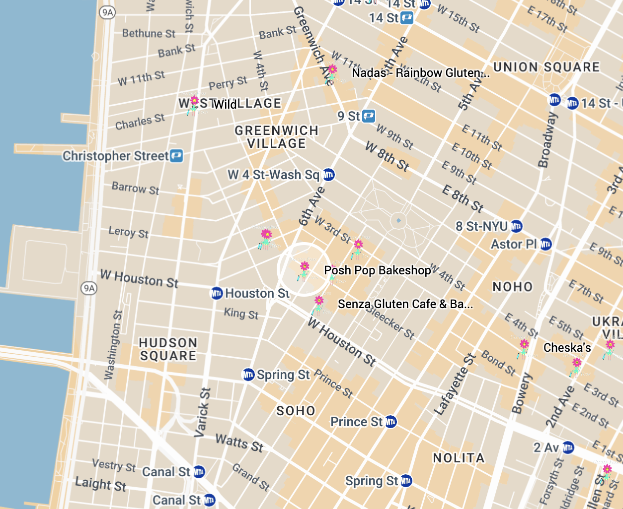 Posh Pop Bakeshop Map Posh Pop Bakeshop Map