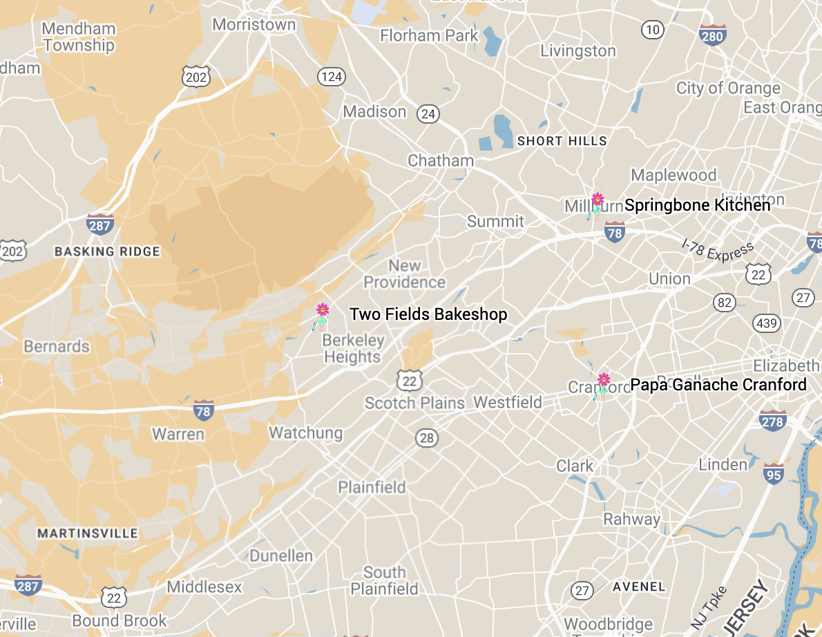 Two Fields Bake Shop Map Two Fields Bake Shop Map