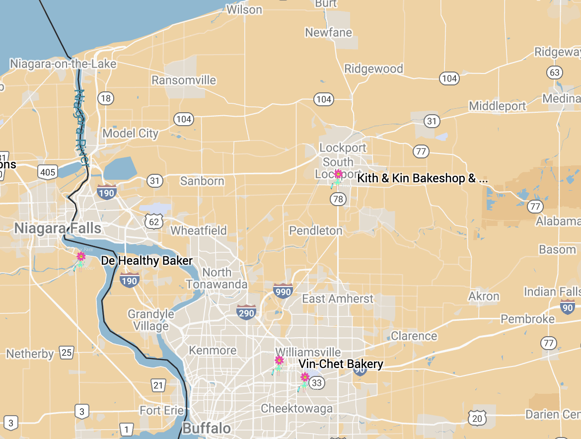 Kith and Kin Bakeshop Map