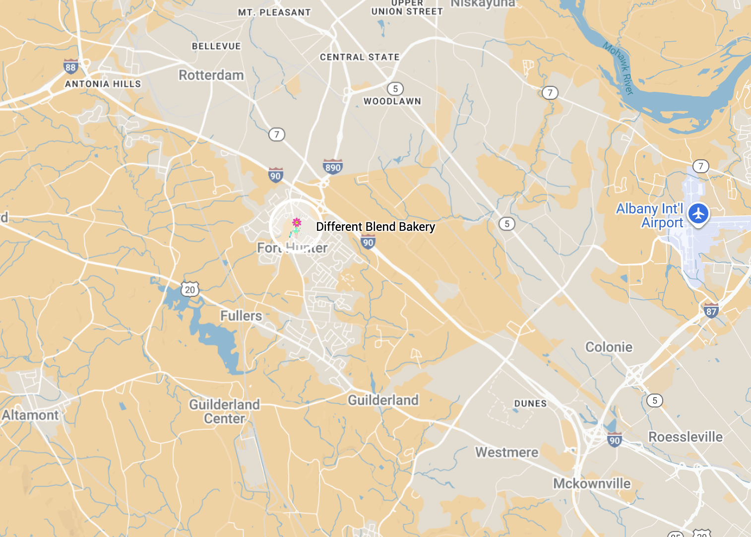 Different Blend Bakery Map