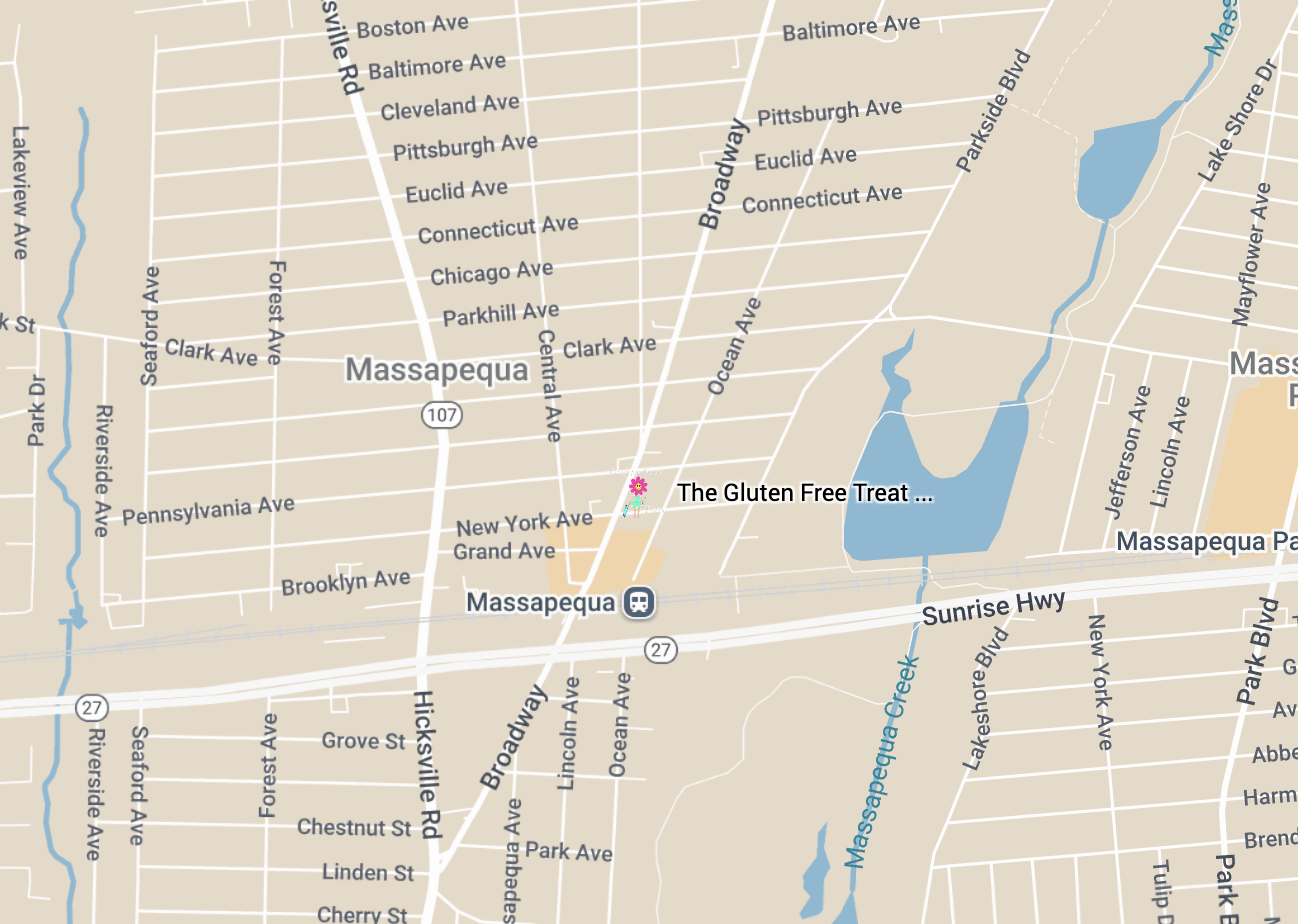 The Gluten Free Treat ShopCo Map