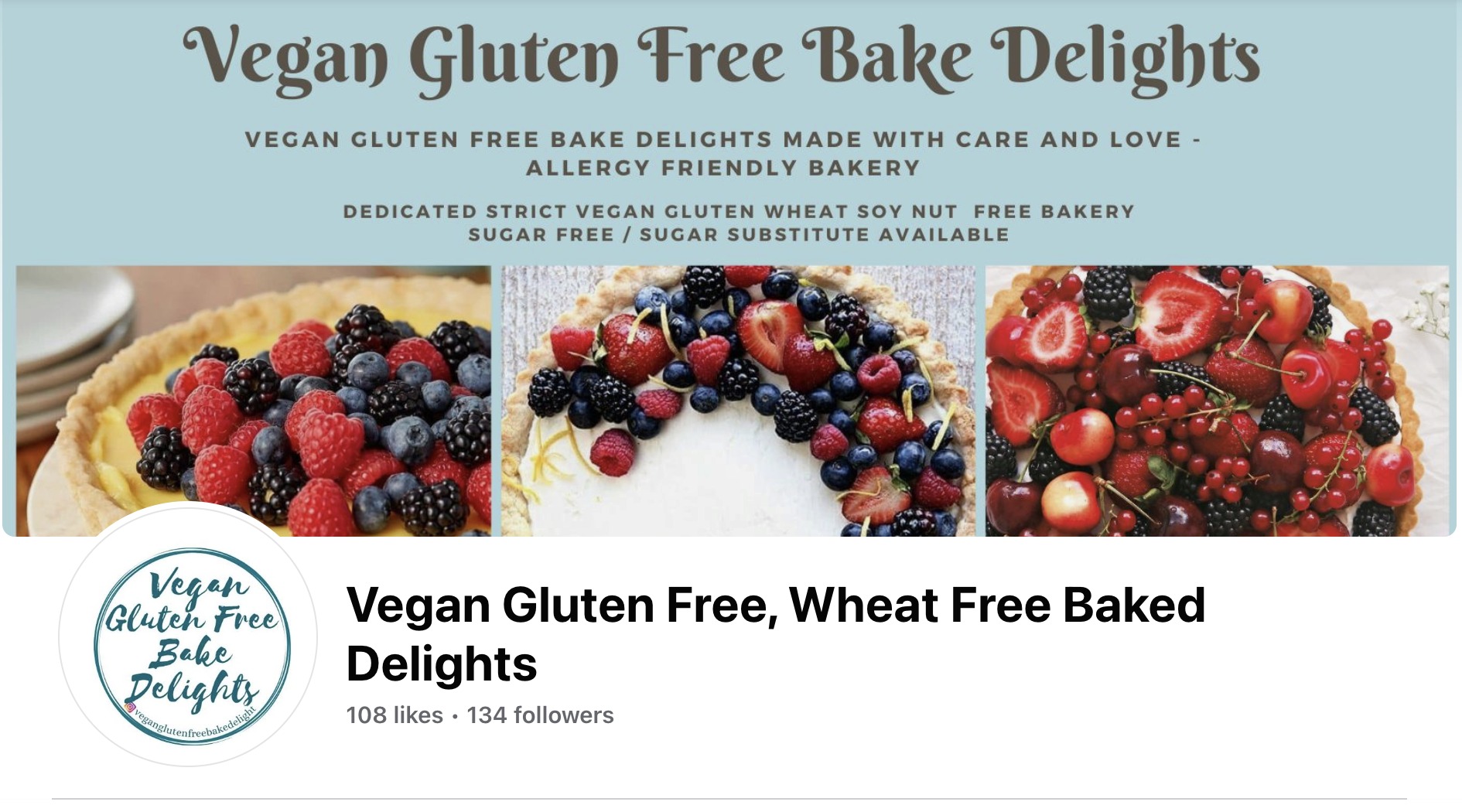 Vegan Gluten Free, Wheat Free Baked Delight
