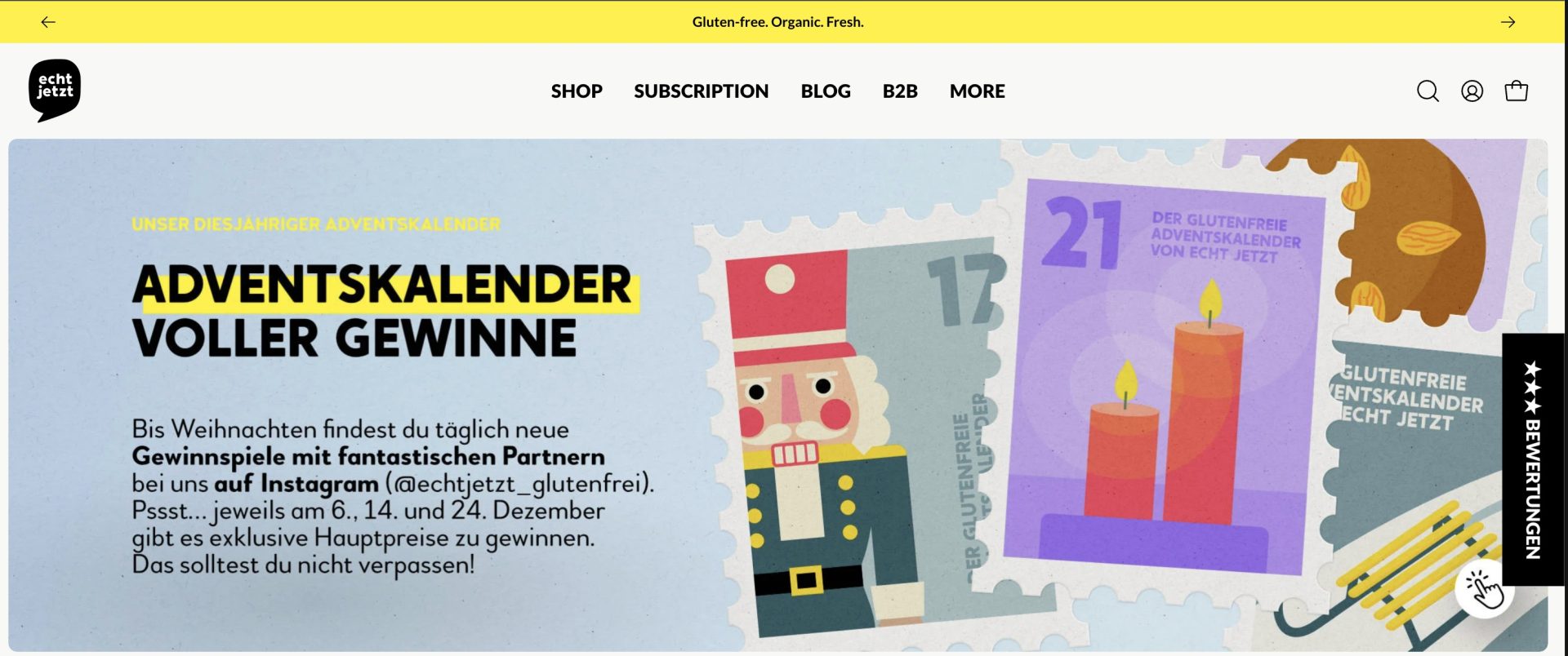 Echt Jetzt – 100% glutenfrei Echt Jetzt – 100% glutenfrei