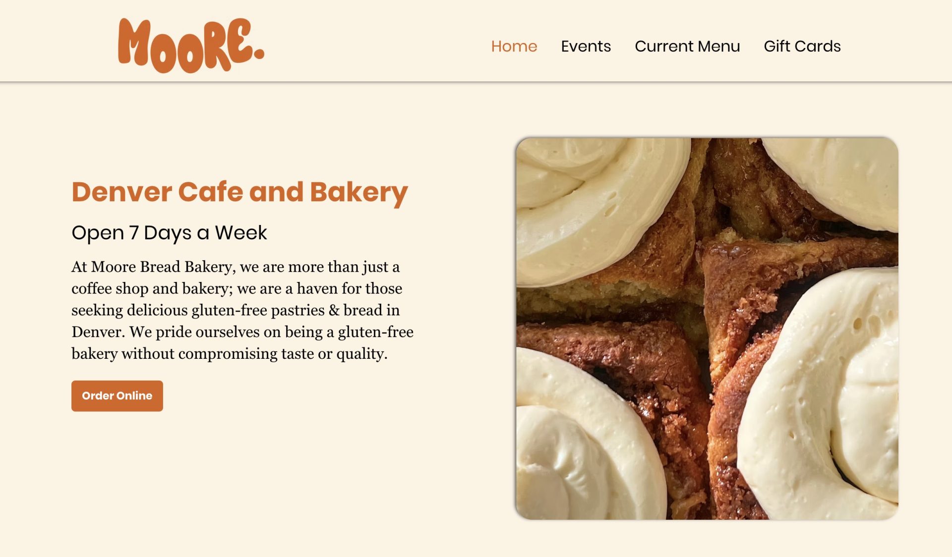 Moore. Cafe and Bakery Moore. Cafe and Bakery