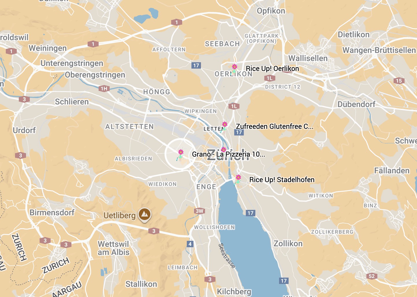 Granò - La Pizzeria 100% Gluten-free Map Granò - La Pizzeria 100% Gluten-free Map